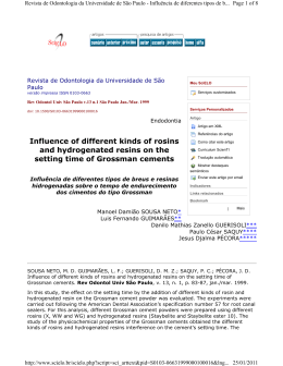 Influence of different kinds of rosins