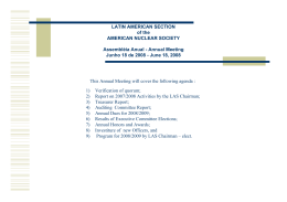 LATIN AMERICAN SECTION of the AMERICAN NUCLEAR
