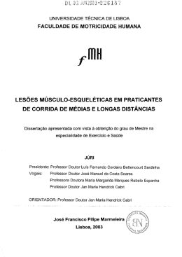 LES&Otilde;ES M&uacute;scuLo-ESQUEL&Eacute;TICAS EM PRATICANTES