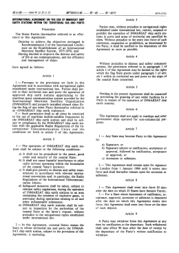 EARTH STATIONS WITHIN THE TERRITORIAL SEA AND PORTS