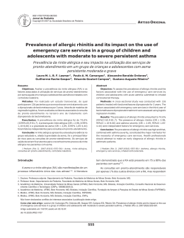 Prevalence of allergic rhinitis and its impact on the use of