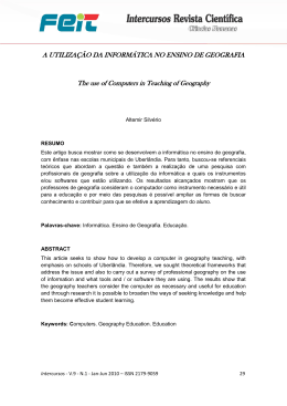 A Utiliza&ccedil;&atilde;o da Inform&aacute;tica no Ensino de Geografia