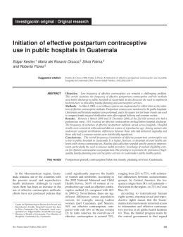 Initiation of effective postpartum contraceptive use in public