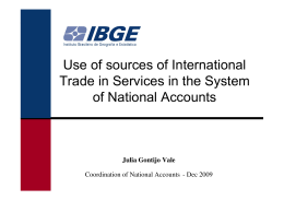 Use of sources of International Trade in Services in the System of