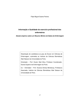 Informao e Qualidade do exerccio profissional dos Enfermeiros