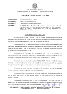 Delibera&ccedil;&atilde;o 103-2014 CEF - Crea-RJ