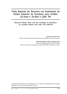 Visăo Baseada em Recursos nas Institui&ccedil;őes de Ensino