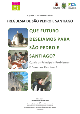 QUE FUTURO DESEJAMOS PARA S&Atilde;O PEDRO E SANTIAGO?
