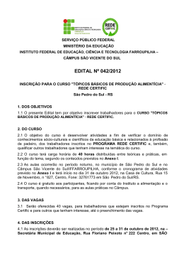 Edital nº42-2012 - Rede CERTIFIC São Pedro do Sul