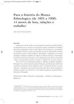 Para a hist&oacute;ria do Museu Ethnologico (de 1893 a 1908). 14 annos