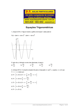 Trigonometria – Equações Trigonométricas