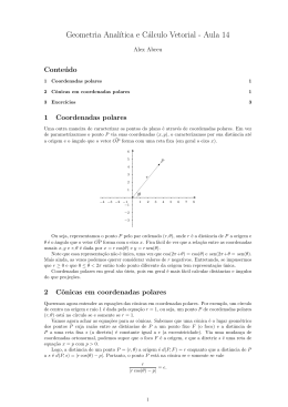 Geometria Anal´ıtica e Cálculo Vetorial - Aula 14