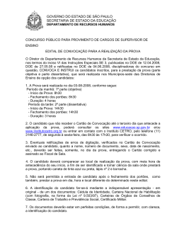 GOVERNO DO ESTADO DE S&Atilde;O PAULO SECRETARIA
