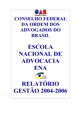 Relatório de Gestão - ENA - Ordem dos Advogados do Brasil