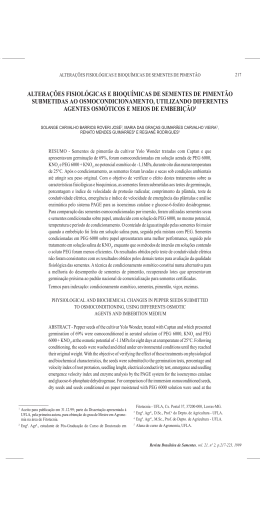 altera&ccedil;&otilde;es fisiol&oacute;gicas e bioqu&iacute;micas de sementes de piment&atilde;o