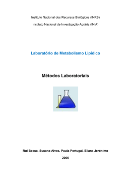 Métodos Laboratoriais - Instituto Nacional de Investigação Agrária e