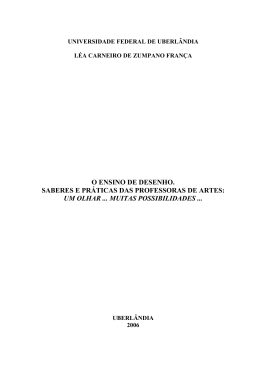 o ensino de desenho. saberes e práticas das professoras de artes
