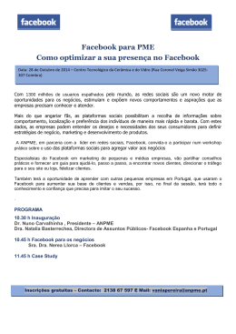 Facebook para PME Como optimizar a sua presença no