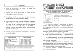 Folha Informativa - Paróquia do Espírito Santo