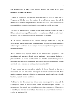 Carlos Banedito Martins - Sociedade Brasileira de Sociologia