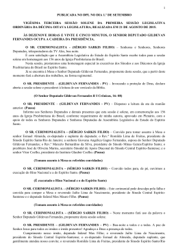 1 publicada no dpl no dia 1.&ordm; de setembro vig&eacute;sima terceira sess&atilde;o
