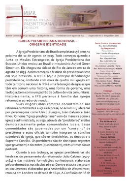 Boletim 26072015 - Primeira Igreja Presbiteriana do Recife