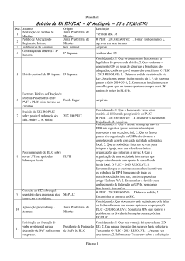 2013 - Informativo XX RO PLIC