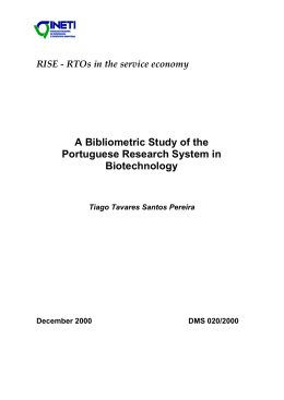 A Bibliometric Study of the Portuguese Research System in