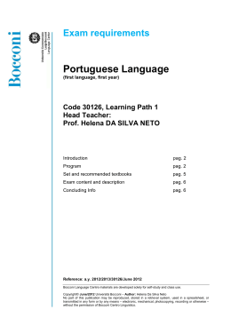 Portuguese Language - Bocconi University