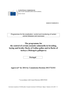 The programme for the control of certain zoonotic