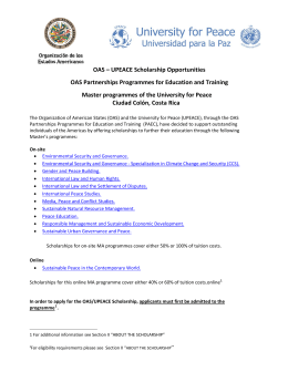 OAS Scholarship Program for Education and Training