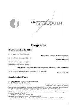 Programa - Centro de Geof&iacute;sica de &Eacute;vora