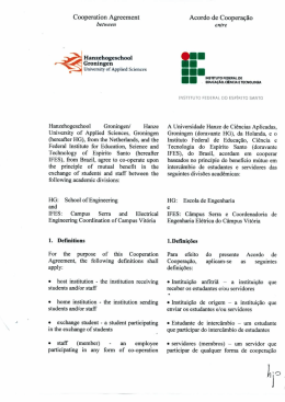 Cooperation Agreement - Instituto Federal do Espírito Santo