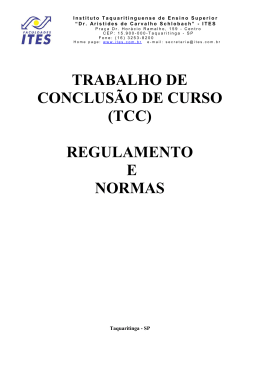 1. Regulamento e Normas - Faculdades ITES - Taquaritinga-SP