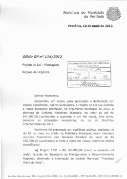 Prefeitura do Munic&iacute;pio - c&acirc;mara municipal de prat&acirc;nia