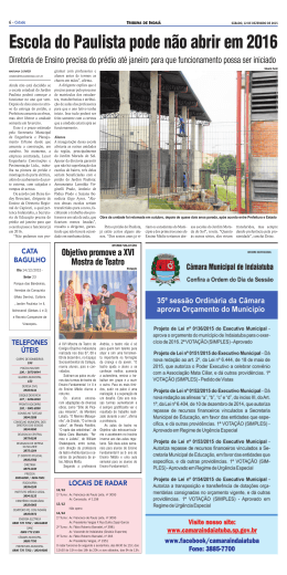 Escola do Paulista pode n&atilde;o abrir em 2016