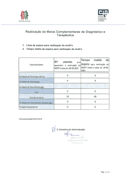 Lista e tempo médio de espera na realização de MCDT_26-03