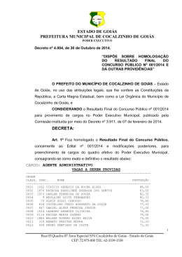 CARTA CONVITE - Prefeitura de Cocalzinho de Goiás