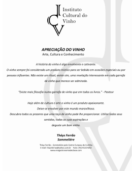 APRECIA&Ccedil;&Atilde;O DO VINHO