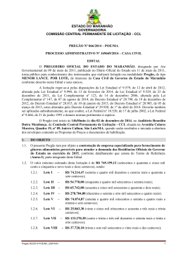Edital - CCL - Governo do Estado do Maranh&atilde;o