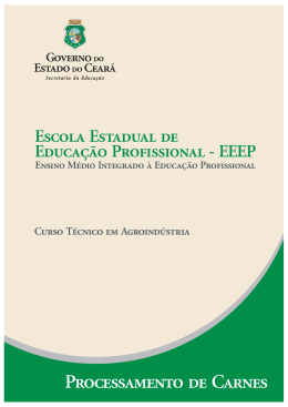 Processamento de Carnes - Escolas Estaduais de Educa&ccedil;&atilde;o