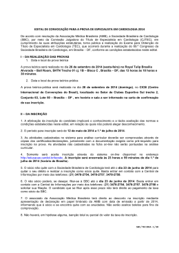 EDITAL 2014 - Sociedade Brasileira de Cardiologia