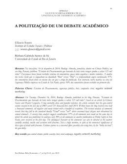 a politização de um debate acadêmico