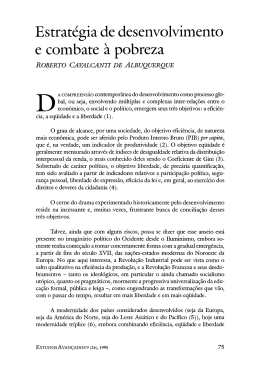 Estrat&eacute;gia de desenvolvimento e combate &agrave; pobreza