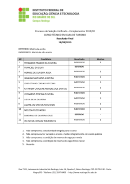 Resultado final das matr&iacute;culas