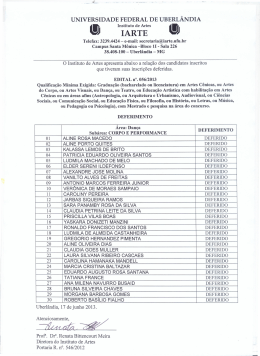 Deferimento das inscri&ccedil;&otilde;es - retifica&ccedil;&atilde;o