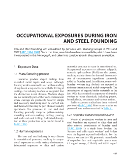 occupational exposures during iron and steel founding