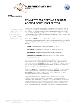 connect 2020: setting a global agenda for the ict sector