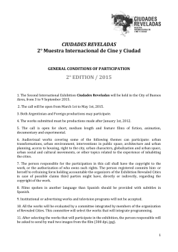 2° edition / 2015 - Ciudades Reveladas