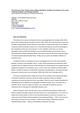&ldquo;Ensaio sobre a M&uacute;sica Brasileira&rdquo; by Mario de Andrade on